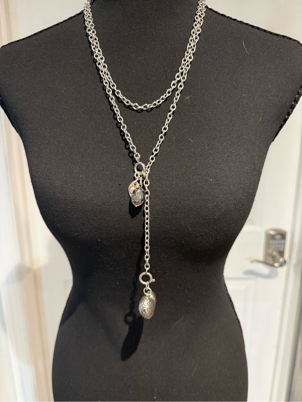 Katia Designs Silver Tone Follow Your Heart Lariat Necklace with Charms